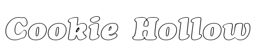 Cookie Hollow Font Image