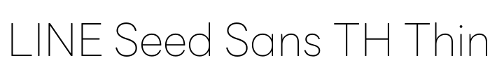 LINE Seed Sans TH Thin Font Image