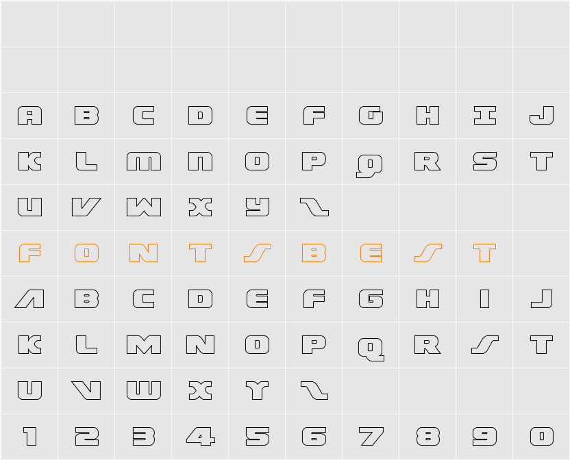 Federal Escort Outline Character Map