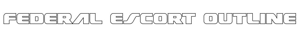 Federal Escort Outline Font Image