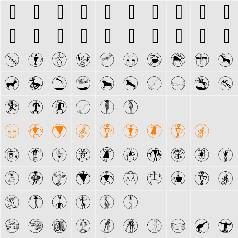 CaveBatsTwoB Character Map