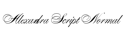 Alexandra Script Normal Font Image