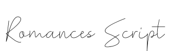 Romances Script Font Image