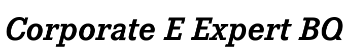 Corporate E Expert BQ Font Image