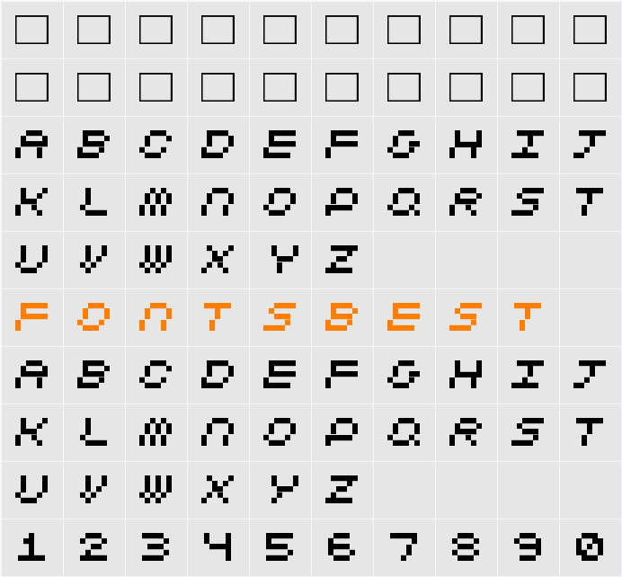 CubicFive11 Character Map