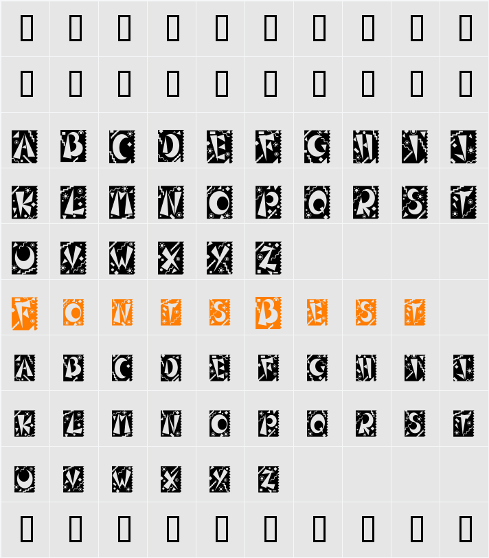 AlphaSkyParty Character Map