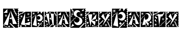 AlphaSkyParty Font Image