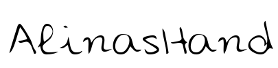 AlinasHand Font Image