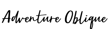 Adventure Oblique Font Image