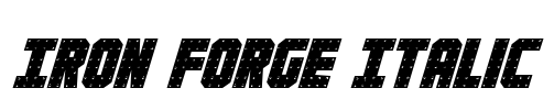 Iron Forge Italic Font Image