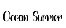 Ocean Summer Font Image