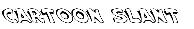 Cartoon Slant 1 Font Image