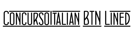 ConcursoItalian BTN Lined Font Image