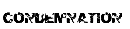 CONDEMNATION  Font Image