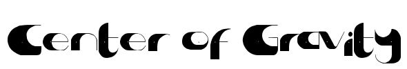 Center of Gravity Font Image