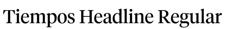 Tiempos Headline Regular Font Image