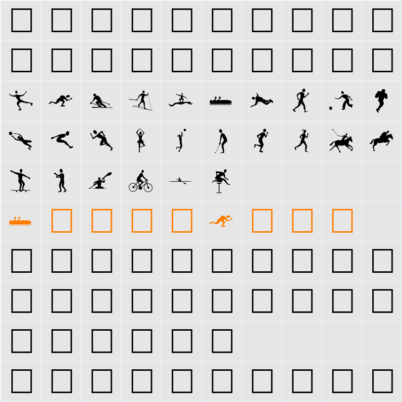 AMURfont Character Map