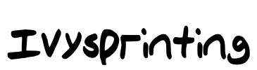 IvysPrinting Font Image