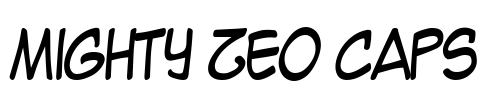 Mighty Zeo Caps Font Image