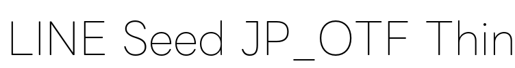 LINE Seed JP_OTF Thin Font Image