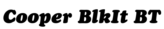 Cooper BlkIt BT Font Image