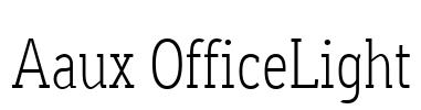 Aaux OfficeLight Font Image