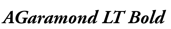 AGaramond LT Bold Font Image