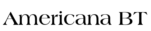 Americana BT Font Image