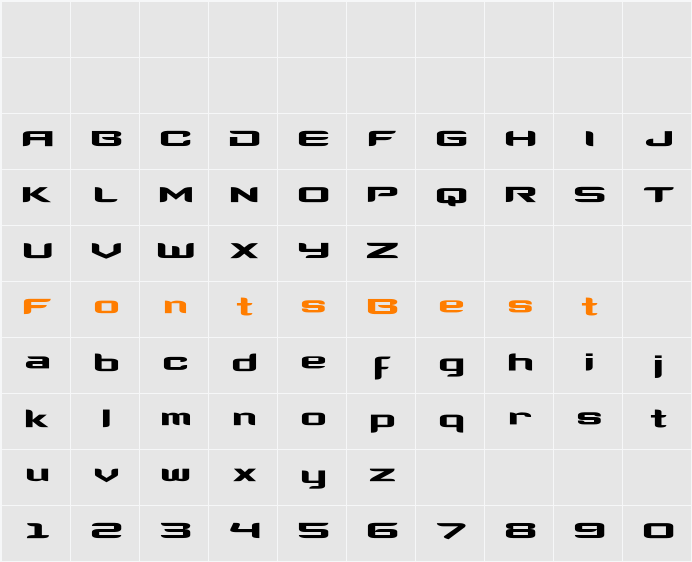 Megahertz Character Map