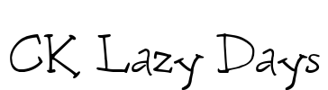 CK Lazy Days Font Image