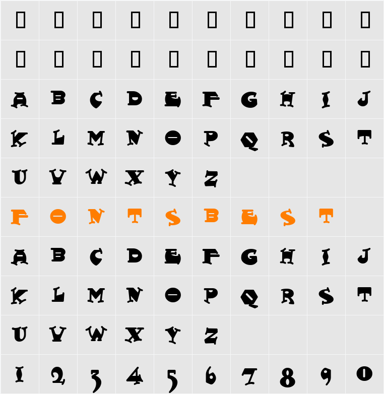 FattySnaxNF Character Map