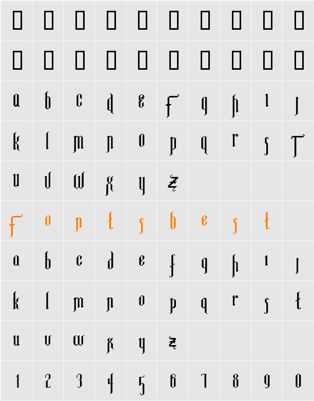 Ipswich-Extended Character Map