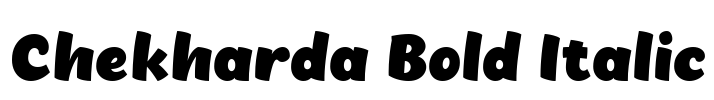 Chekharda Bold Italic