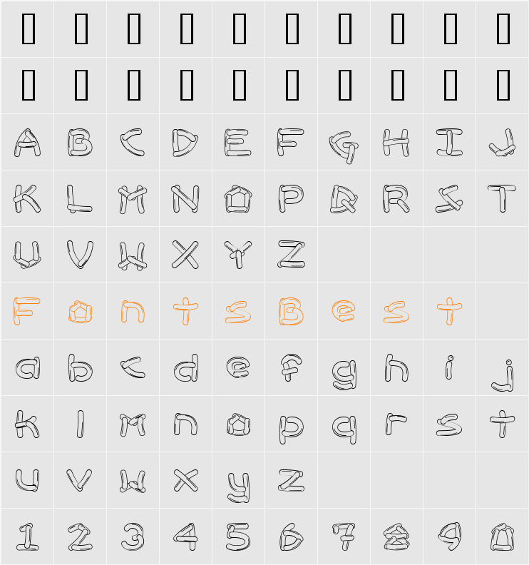 Accent Hotdog Character Map