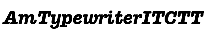 AmTypewriterITCTT Font Image