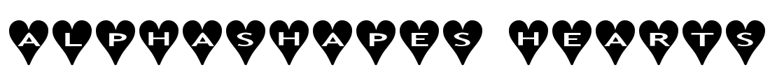 AlphaShapes hearts Font Image