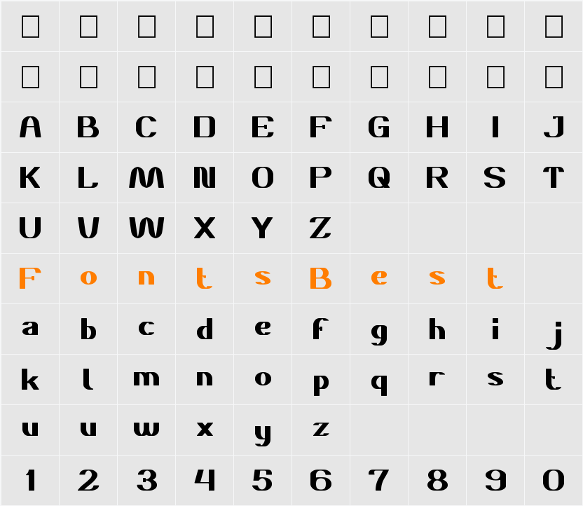 DANIEL Character Map