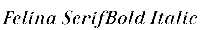 Felina SerifBold Italic