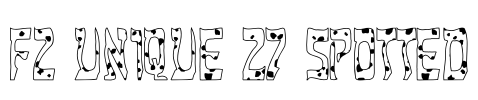 FZ UNIQUE 27 SPOTTED Font Image