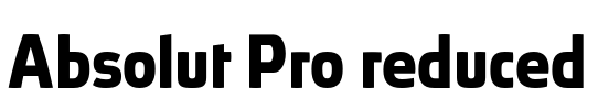 Absolut Pro reduced Font Image