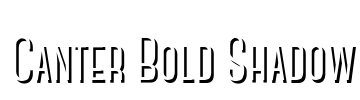 Canter Bold Shadow Font Image