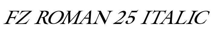 FZ ROMAN 25 ITALIC Font Image