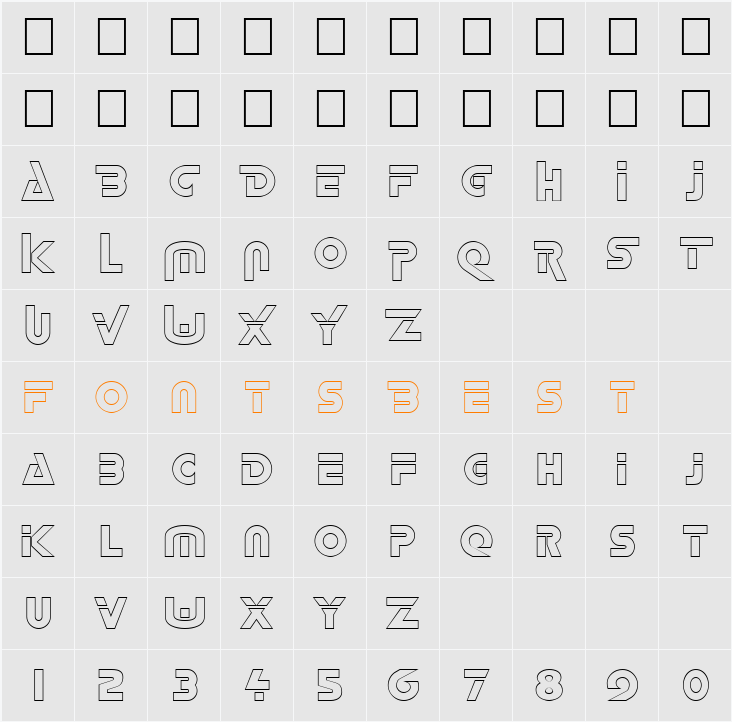 FZ UNIQUE 35 HOLLOW Character Map