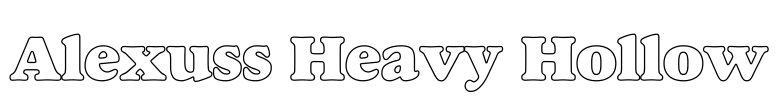 Alexuss Heavy Hollow Font Image