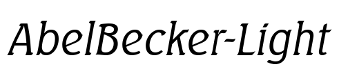 AbelBecker-Light Font Image