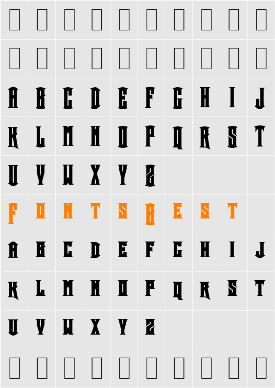 Crown Title Character Map