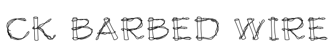 CK Barbed Wire Font Image