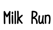 Milk Run Font Image