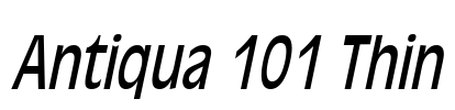 Antiqua 101 Thin Font Image