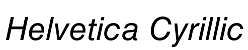 Helvetica Cyrillic Font Image